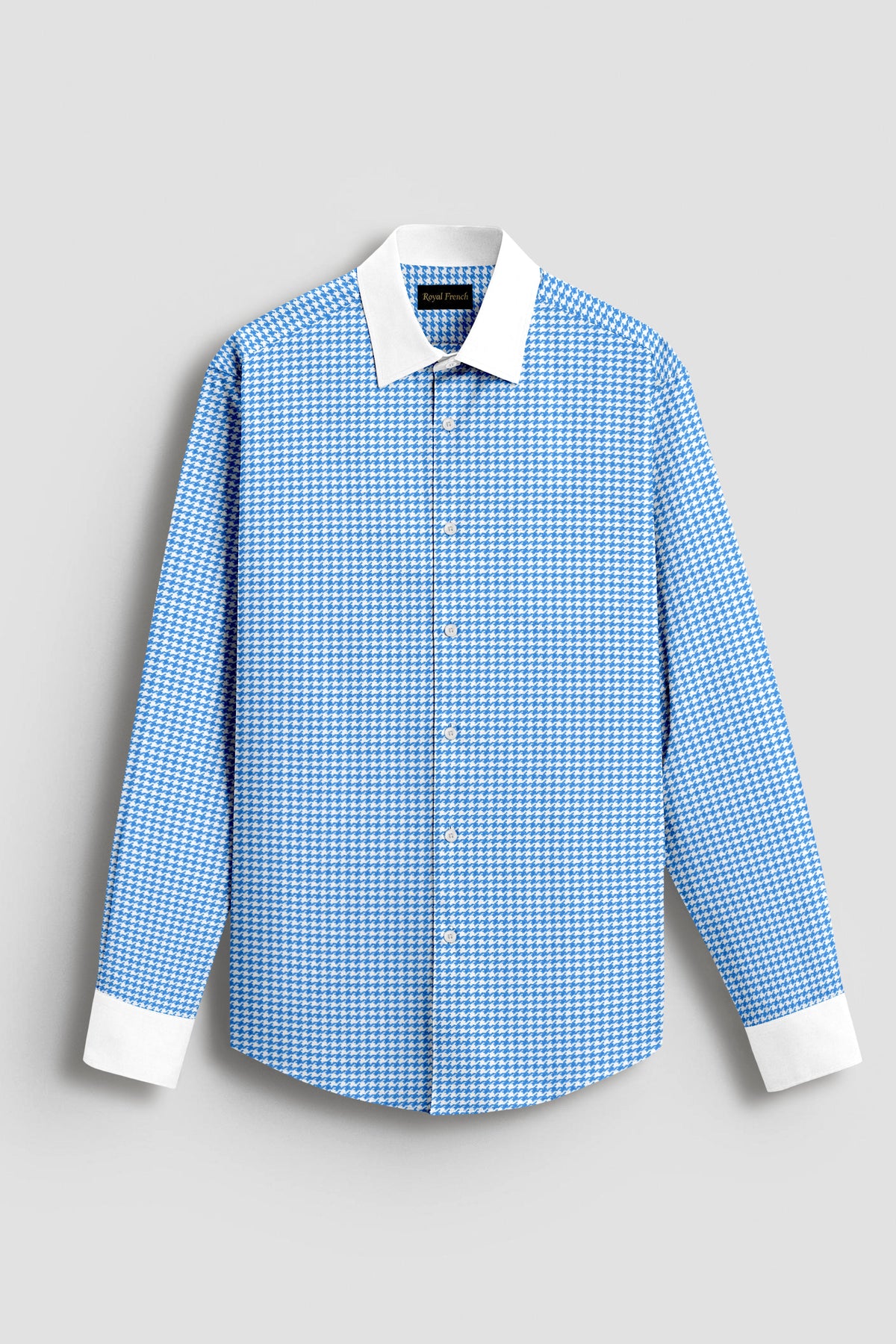 Advero Royal Blue With White Cuff Collar Executive Shirt