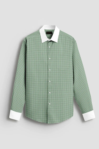 Advero Green Line With White Cuff Caller Classic Shirt