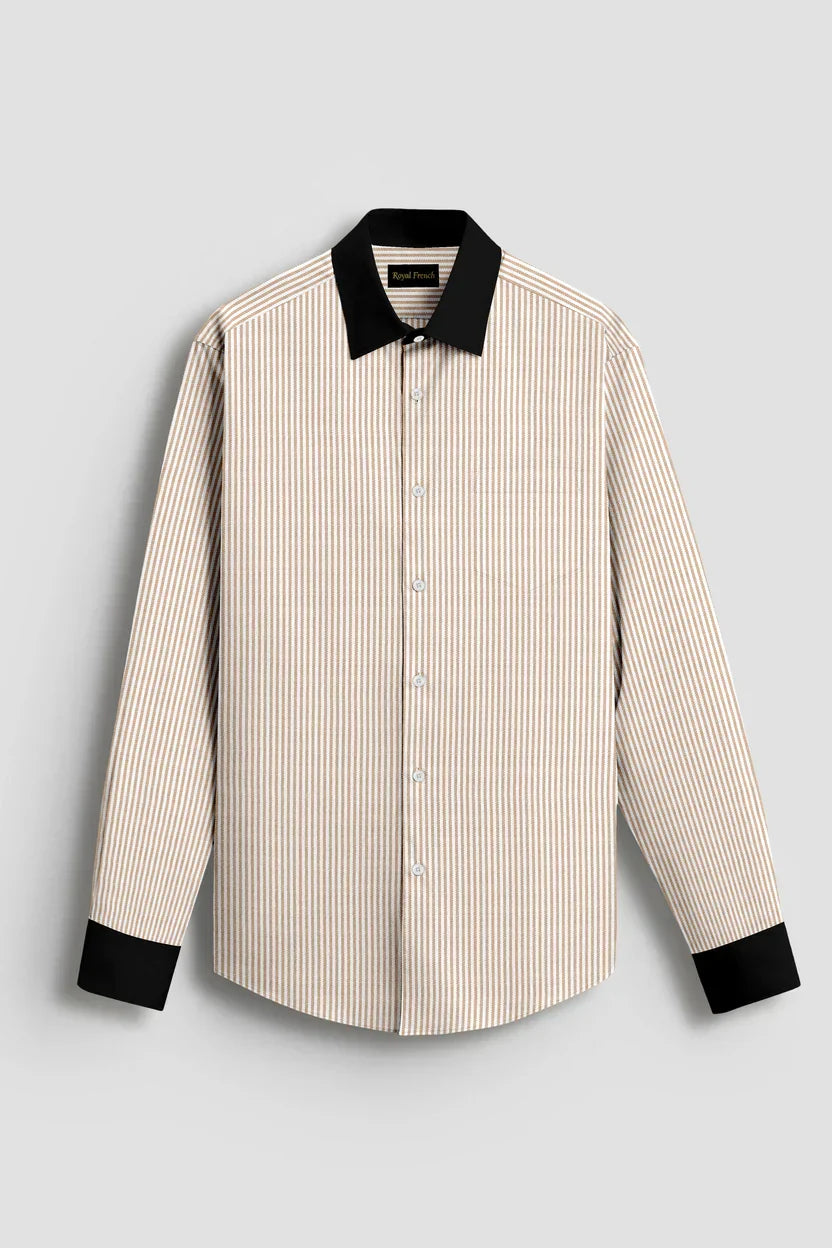 Advero Orange Classic With Black Cuff Caller Shirt