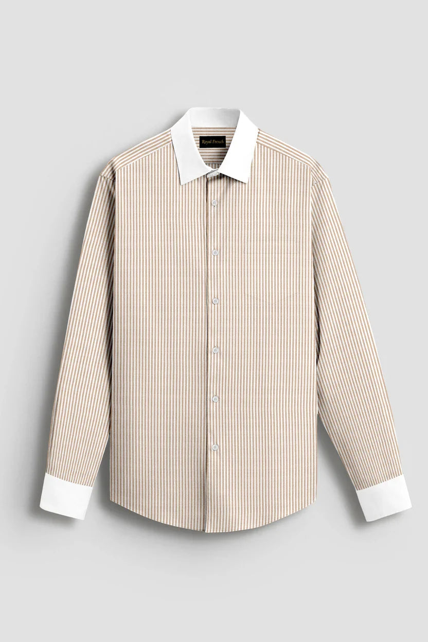 Advero Orange Classic With White Cuff Caller Shirt