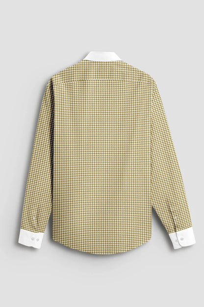 Advero Mustard Yellow With White Cuff Caller Classic Shirt