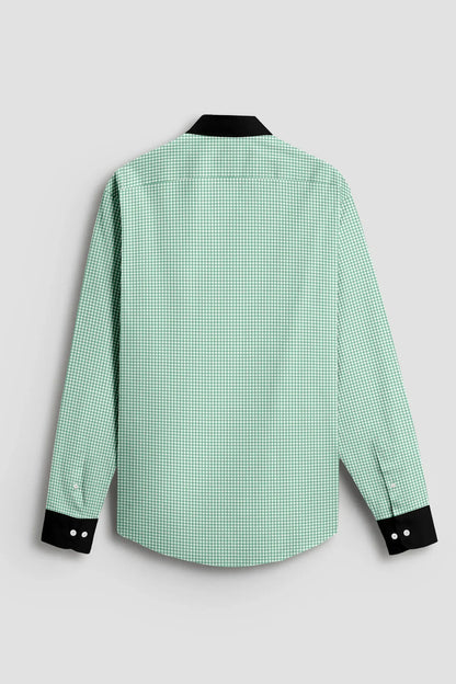 Advero Mint Green  With Black Cuff Caller Classic Shirt