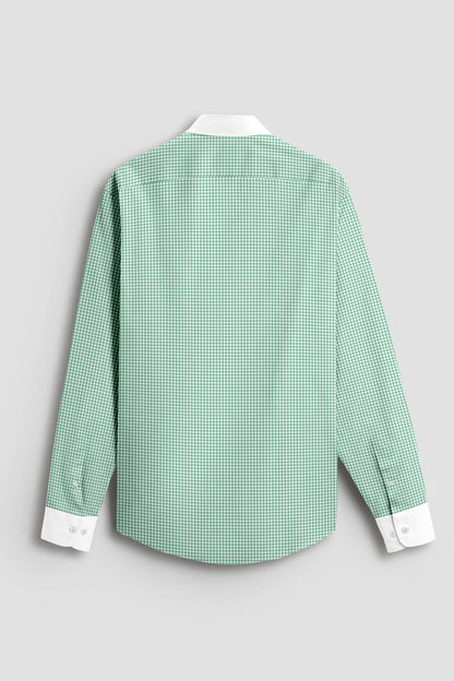Advero Mint Green  With White Cuff Caller Classic Shirt