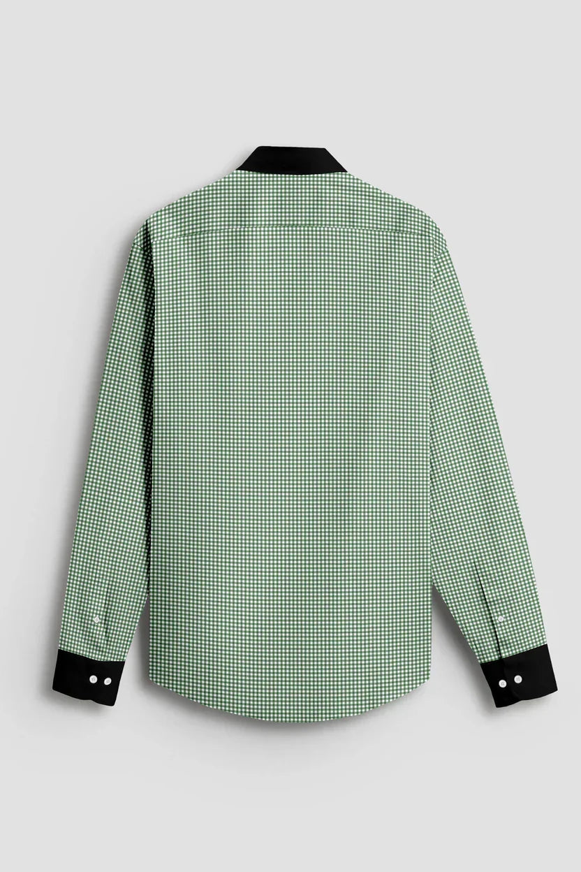 Advero Green Line With Black Cuff Caller Classic Shirt