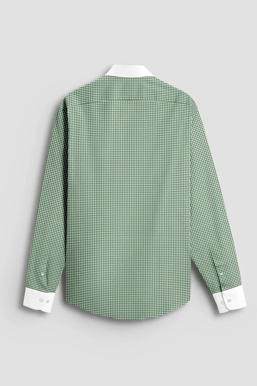 Advero Green Line With White Cuff Caller Classic Shirt