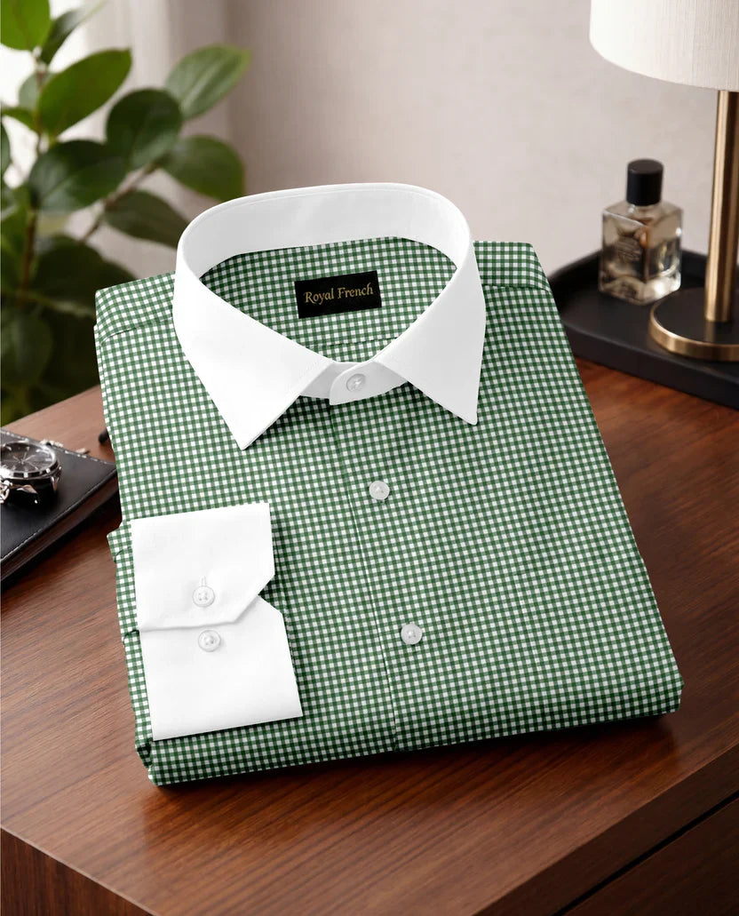 Advero Green Line With White Cuff Caller Classic Shirt