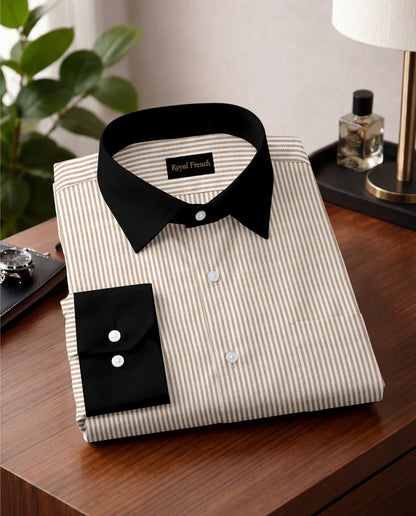 Advero Orange Classic With Black Cuff Caller Shirt