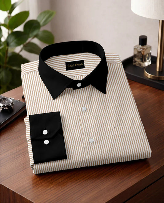 Advero Orange Classic With Black Cuff Caller Shirt