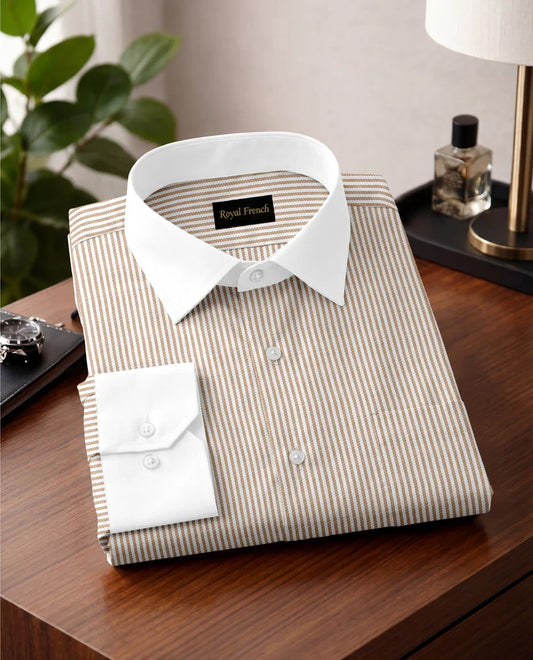 Advero Orange Classic With White Cuff Caller Shirt