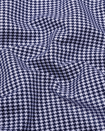Fralix Blue Hounds tooth Jacquard Premium Gizza Long Sleeve Shirt