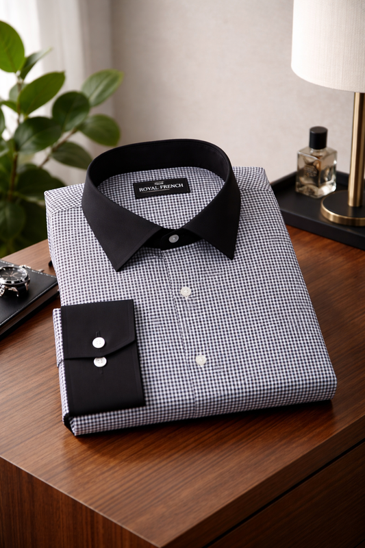 Advero Micro Check Contrast Premium Shirt