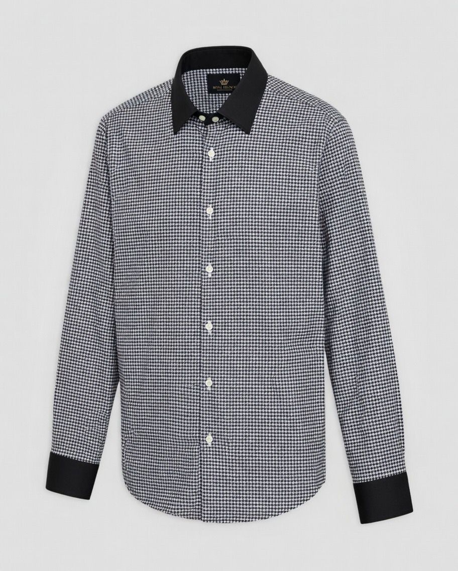 Advero Micro Check Contrast Premium Shirt