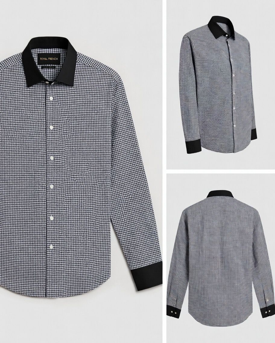 Advero Micro Check Contrast Premium Shirt
