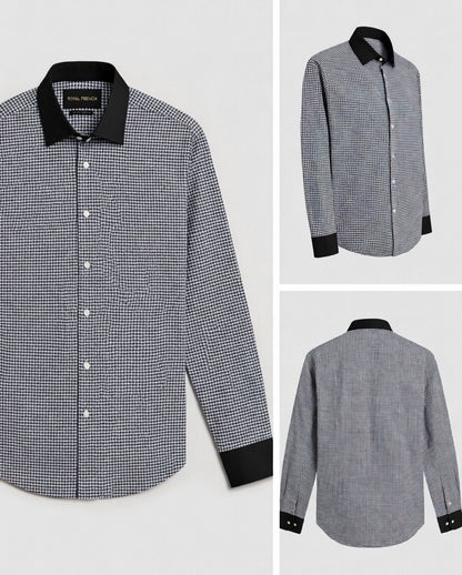 Advero Micro Check Contrast Premium Shirt