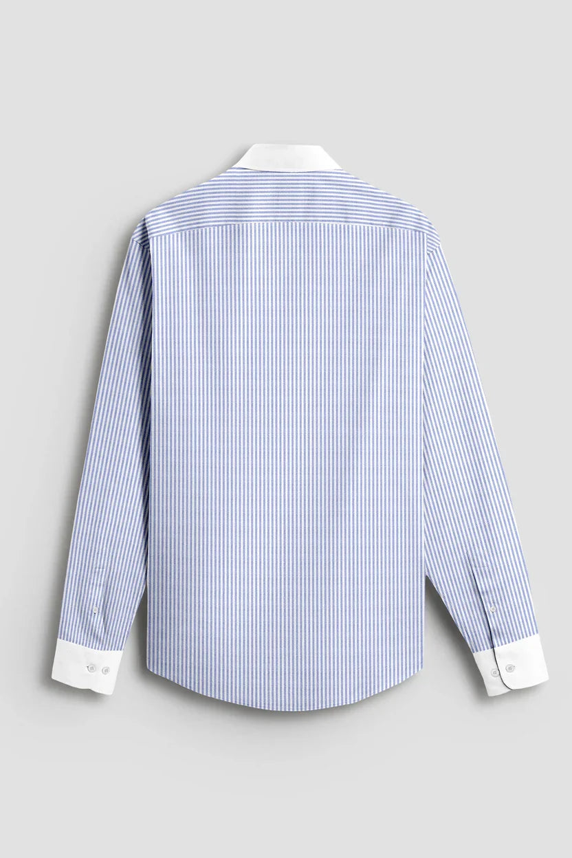 Advero Blue Line With White Cuff Collar Classic Shirt