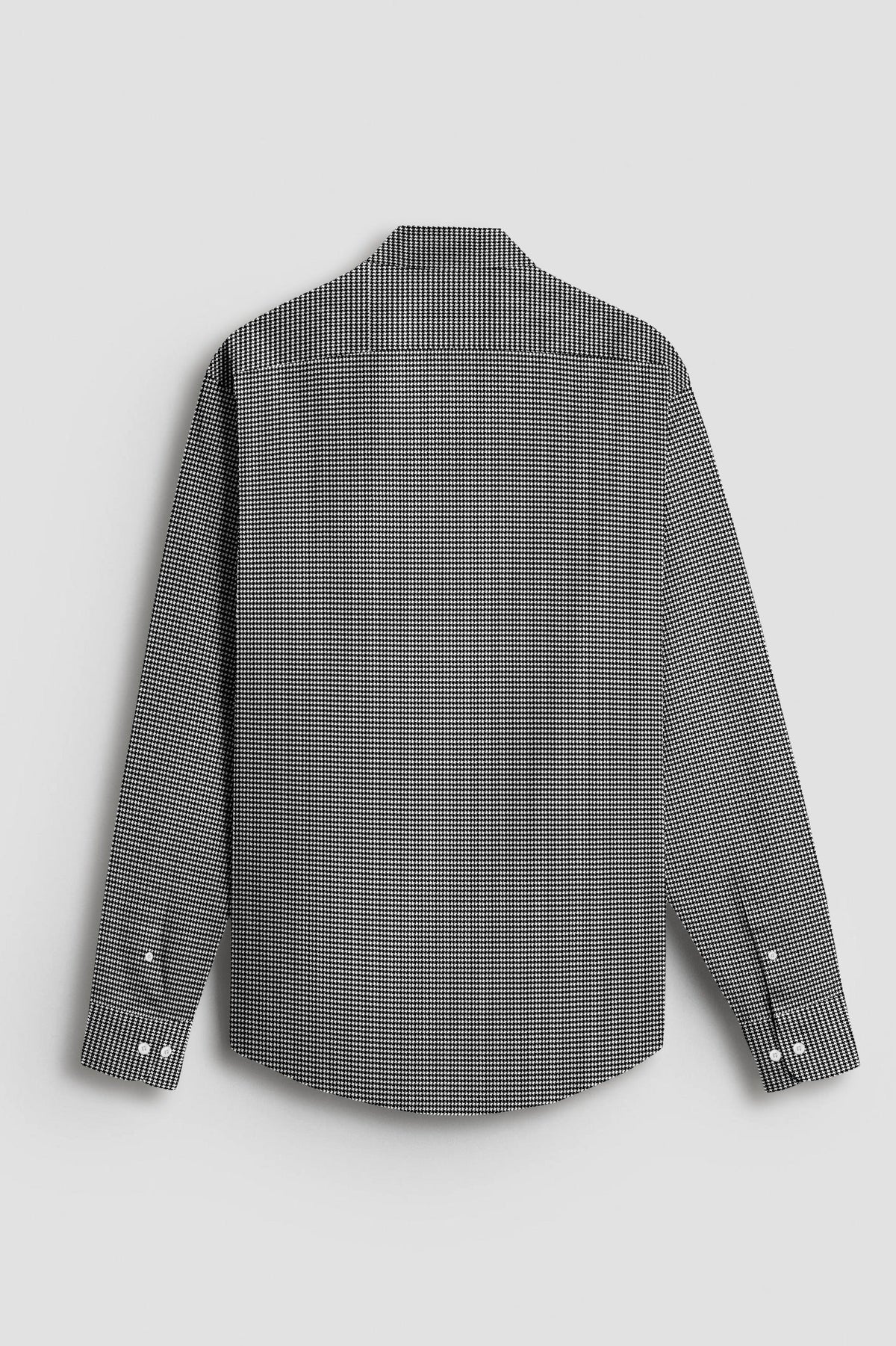Advero Micro Check Contrast Premium Black Plane Shirt