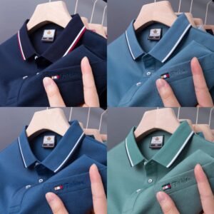 Slim Fit Casual Tops Men's pocket Polo Shirts (Pack of 4)