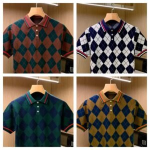 Summer Men Knitted Polo Shirts